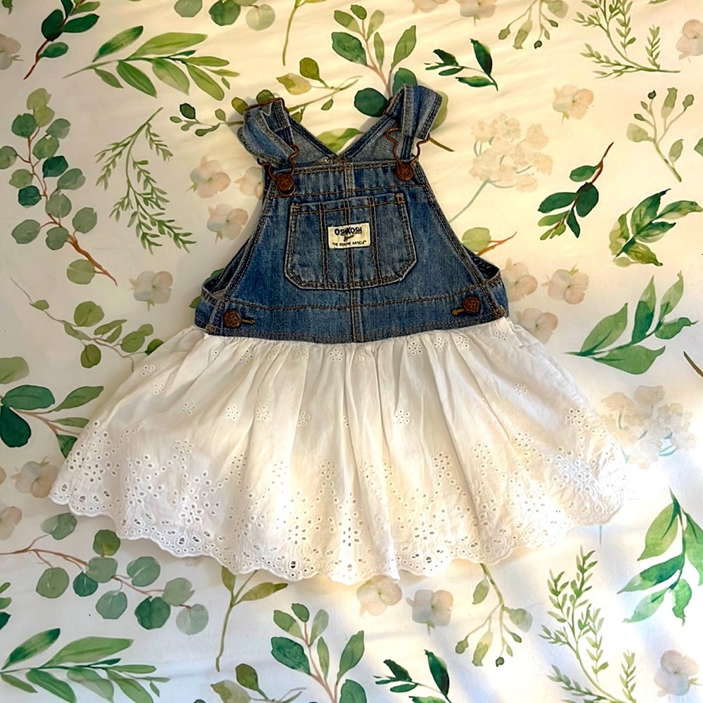 Oshkosh Overall Dress 9-12 M